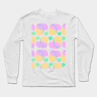 Abstract art pattern in gentle pastel shades Long Sleeve T-Shirt